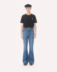 Cotton T-Shirt With VLogo Patch