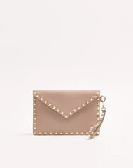 Rockstud Grainy Calfskin Pouch