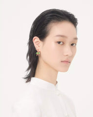 Flutterby Metal And Enamel Earrings