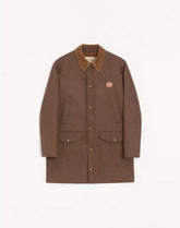 Valentino Waxed Cotton Coat With VLogo Patch