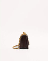 Valentino Garavani Vain Small Shoulder Bag In Pony Effect Calfskin With Animalier Print
