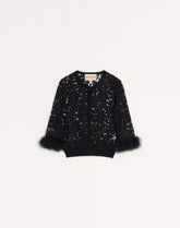 Lace And Cotton Cardigan