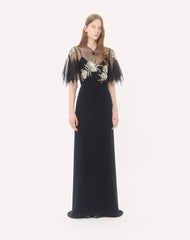 Embroidered Cady Couture Gown