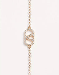 Vlogo Signature Bracelet In Metal And Swarovski® Crystals