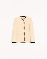 Jacket In Silk Linen Canvas