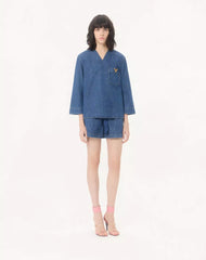 Denim Chambray Shorts