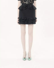 Crepe Couture Short Skirt