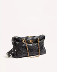 Valentino Garavani Panthea Shoulder Bag In Nappa Leather With Chevron Pattern