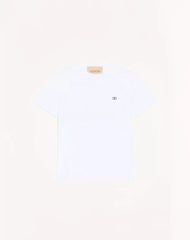Valentino Cotton T-Shirt With VLogo Embroidery