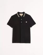 Cotton Piqué Polo Shirt With VLogo Patch