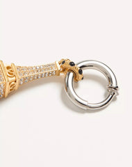 Chez Valentino Single Earring In Metal And Swarovski® Rhinestones