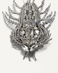 Valentino Les Glaces Brooch In Metal, Fabric And Crystals