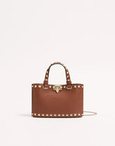 Rockstud Mini Shopping Bag In Grainy Calfskin
