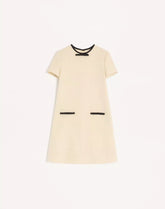 Short Dress In Plain Wool Tweed