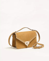 Valentino Garavani Rockstud Small Shoulder Bag In Suede