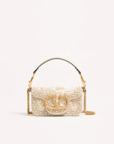 Valentino Garavani Locò Small Embroidered Shoulder Bag With Jewel Logo