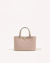 Rockstud Mini Shopping Bag In Grainy Calfskin
