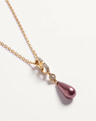Vlogo Signature Necklace In Metal, Swarovski® Crystals And Glass Drops