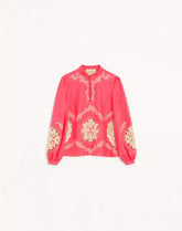 Embroidered Couture Linen Top