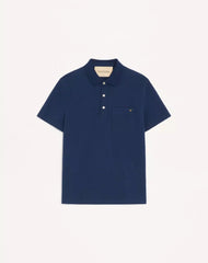 Valentino Polo Shirt In Cotton Piquet With Vgold