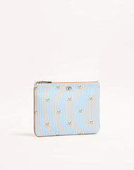 Valentino Garavani VLogo Signature Pouch In Grainy Calfskin With Le Chat De La Maison Print