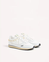 Stud Up Sneaker In Leather And Nylon