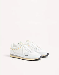 Stud Up Sneaker In Leather And Nylon