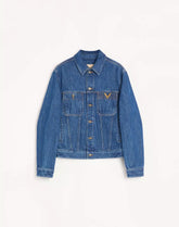 Valentino Denim Jacket With Vgold