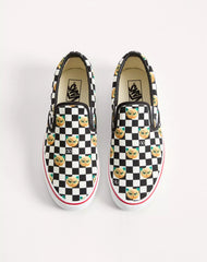 Valentino Garavani And Vans Slip-On Trainer In Fabric With Le Chat De La Maison Print And VLogo Checkerboard Print