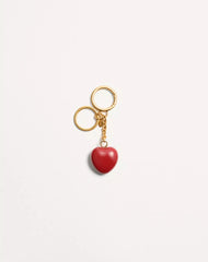 Coeur Royal Bag Charm With Key Ring In Metal And Enamel