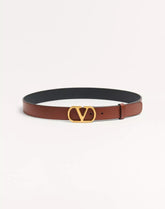 VLogo Signature Belt In Shiny Calfskin 30 Mm