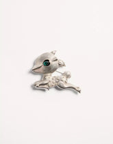 Fil Perdu Metal Brooch With Pearls And Swarovski® Crystals