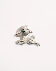 Fil Perdu Metal Brooch With Pearls And Swarovski® Crystals