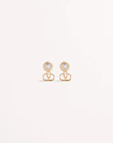Vlogo Signature Earrings In Metal And Swarovski® Crystals