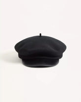 Valentino Garavani VLogo Signature Wool Beanie With Leather Visor