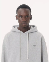 Valentino Cotton Hoodie With VLogo Embroidery