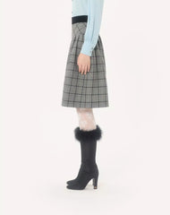Wool Bermuda Shorts With Check Pattern