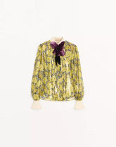 Lurex Shirt With Après L'Hiver Poppies Print