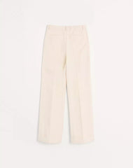 Cuffed Cotton Canvas Trousers