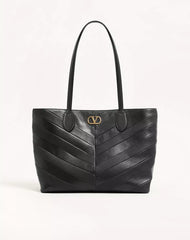 Valentino Garavani Jean Medium Shopping Bag in Nappa with Chevron Motif
