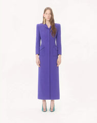 Embroidered Cady Satin Coat