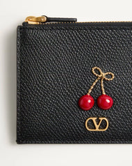 Cherryfic Grainy Calfskin Cardholder