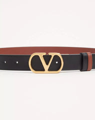 VLogo Signature Reversible Shiny Calfskin Belt - 30Mm / 1.2 In.