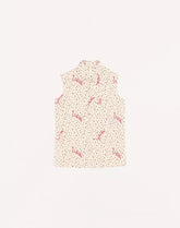 Plus De Pois Crepe De Chine Bubble Top