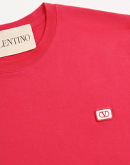 Cotton T-Shirt With VLogo Patch