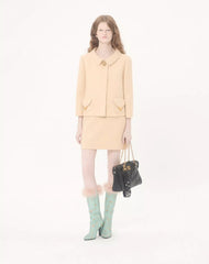 Curly Wool Short Skirt