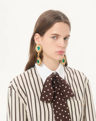 Pas Plus Earrings In Metal, Resin And Swarovski® Crystals
