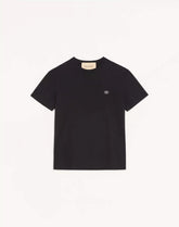 Valentino Cotton T-Shirt With VLogo Embroidery