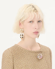Pas Plus Earrings In Metal, Resin, Enamel And Swarovski® Crystals