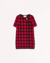 Short Dress In Damier Tweed
